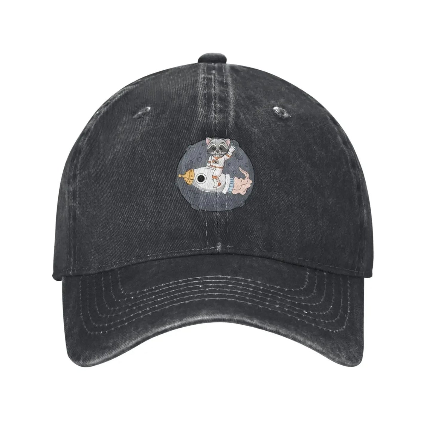 Cute Raccoon in Space Baseball Cap for Men Women Vintage Trucker Hat Hats Dad Caps