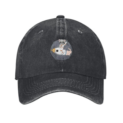 Cute Raccoon in Space Baseball Cap for Men Women Vintage Trucker Hat Hats Dad Caps