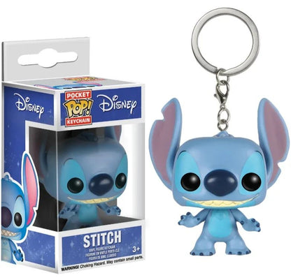 Novos 22 Estilos Funko Pocket Pop Chaveiros Mickey Mouse Minnie Pato Donald Stitch Angel Elvis TIKI Lilo Scrump Bonecos de Vinil