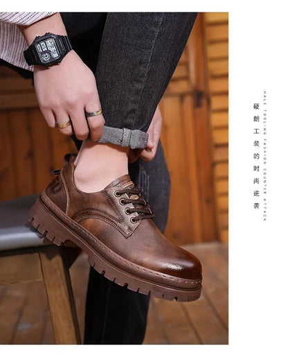 [ENLEN & BENNA] High-quality autumn and winter series men's shoes British fashion low-top men's leather shoes