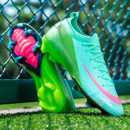 New Men's Football Boots Training Cleats Sneakers Soccer Shoes Wholesale FG Top Quality Non-Slip Drop Shipping Unisex Adult