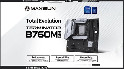 MAXSUN Gaming Mainboard B760M D5 Motherboard support Intel 14 13 12th CPU DDR5*4 M.2 PCIEX16 5.0 Desktop Computer components