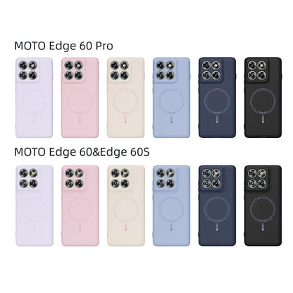 For Motorola Moto Edge 60S 60 Pro Phone Case Hand Feel Liquid Silicone Magsafe Magnetic Soft Mobile Phone Cover