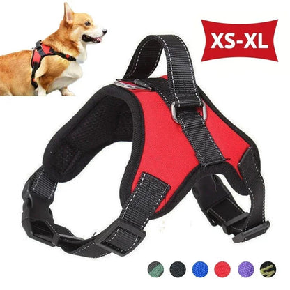 Peitoral para Cães Tipo Sela Reflexivo Ajustável para Animais de Estimação, Sem Puxão, para Caminhada, Treinamento, Cães Pequenos, Médios, Grandes e Grandes, Colete Peitoral