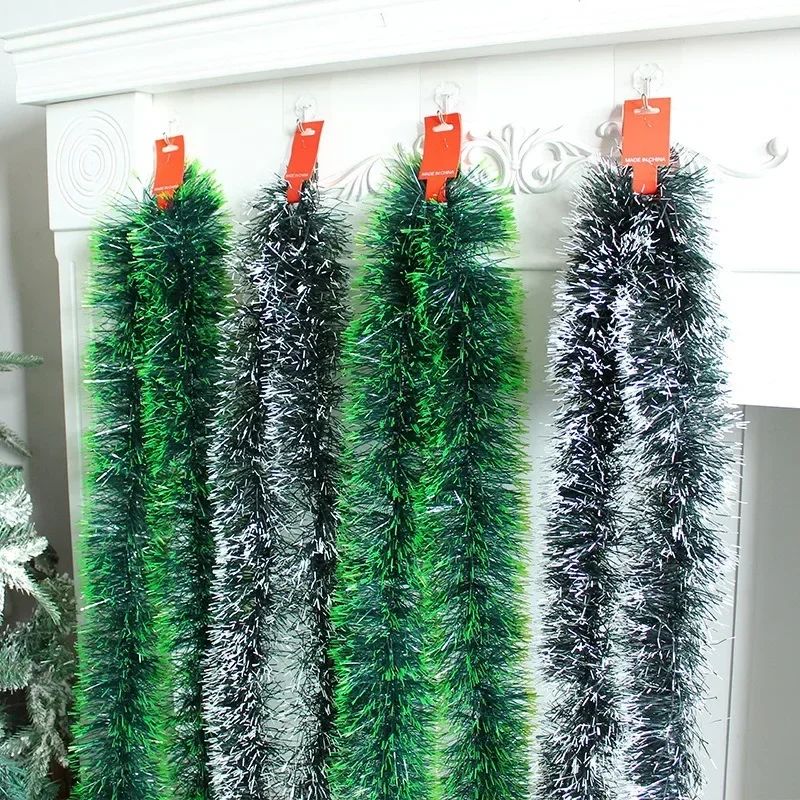 Christmas Green Cane Ribbons Party Garland DIY Xmas Tree Ornaments Green Cane Ribbons Wreath Hanging Pendent Home Decoration