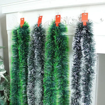 Christmas Green Cane Ribbons Party Garland DIY Xmas Tree Ornaments Green Cane Ribbons Wreath Hanging Pendent Home Decoration