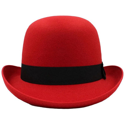 Men Women Felt Bowler Hat Classic Party Hats Lightweight Derby Fedora Hats Costume Accessories