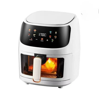 Fritadeira Airfryer 8L Forno Smart Touch de Grande Capacidade Visual Multifuncional Elétrico Fritadeira Air Fryer Máquina de Batata Frita