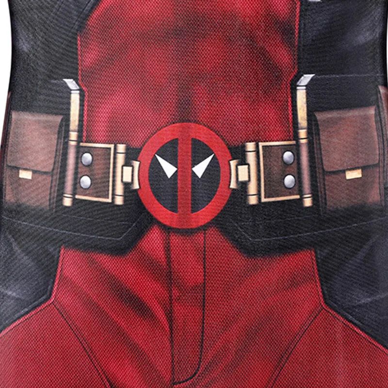 Adult Kids Deadpool Cosplay Costume Bodysuit Outfits Superhero Jumpsuit Boys Movie Character Dress Up Mask Costumes With Swords