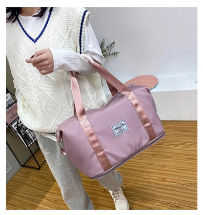 Carry On Travel Duffle Bag Nylon Waterproof Sports Gym Tote Bags for Women Large Capacity Storage Luggage Handbag 2026