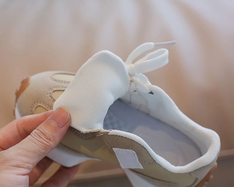 Children's Spring New Leather Upper Sneakers Kids Non-Slip Casual Shoes Boys Girls Soft Sole Students Tennis Toddler Sport Shoes