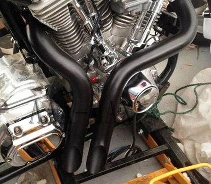 For Softail Chopper Bobber Custom Sportster XL883 X48 X72 Fat Boy Street 750 G Exhaust Muffler system Aluminum alloy Motorcycle