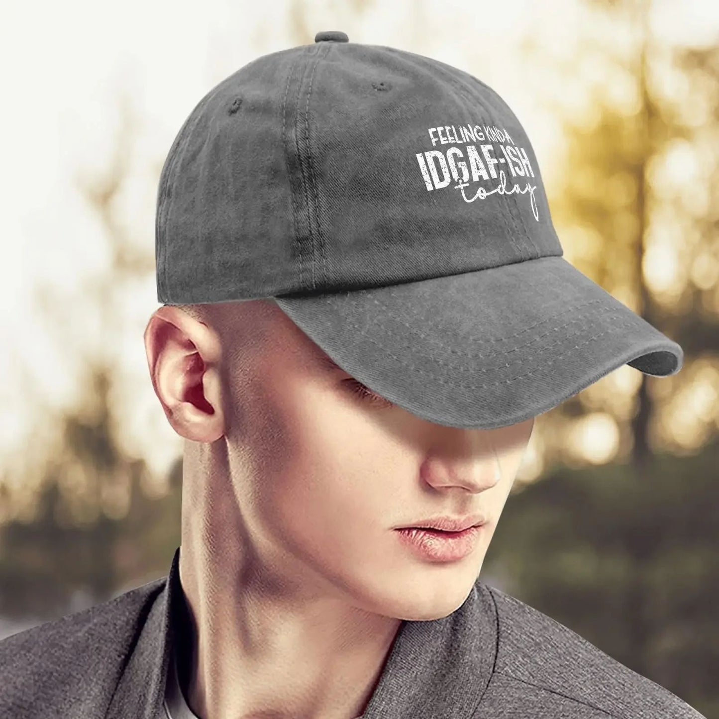 Boné de Caminhoneiro Feminino e Masculino "Feeling Kinda Idgaf Today" Bonés de Sol Bonés de Beisebol Presentes para Homens Esportes ao Ar Livre