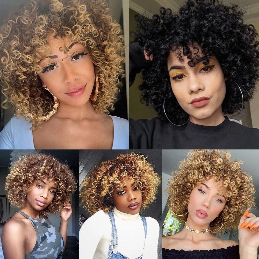 Toppers Sintéticos Afros Crespos Cabelo Cacheado Perucas Para Mulheres Negras Com Cabelo Ralo Aumentam O Volume Do Cabelo