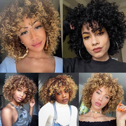 Toppers Sintéticos Afros Crespos Cabelo Cacheado Perucas Para Mulheres Negras Com Cabelo Ralo Aumentam O Volume Do Cabelo