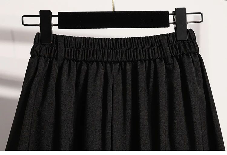 Solid Versatile Medium Length Pleated Skirt 2026 Plus Size Skirts A-Line Maxi Gown Spring Autumn New Half-length Umbrella Skirt