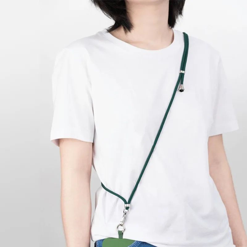 Crossbody Lanyard Necklace Strap Universal Mobile Phone Adjustment Long Hanging Rope with Clip Anti-Lost Lanyard