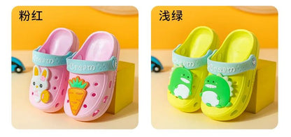 Summer Kids Sandals Hole Children's Shoes Slippers Soft Anti-Skid Cartoon DIY Design Hole Baby Shoes Sandy Beach For Boys Girls