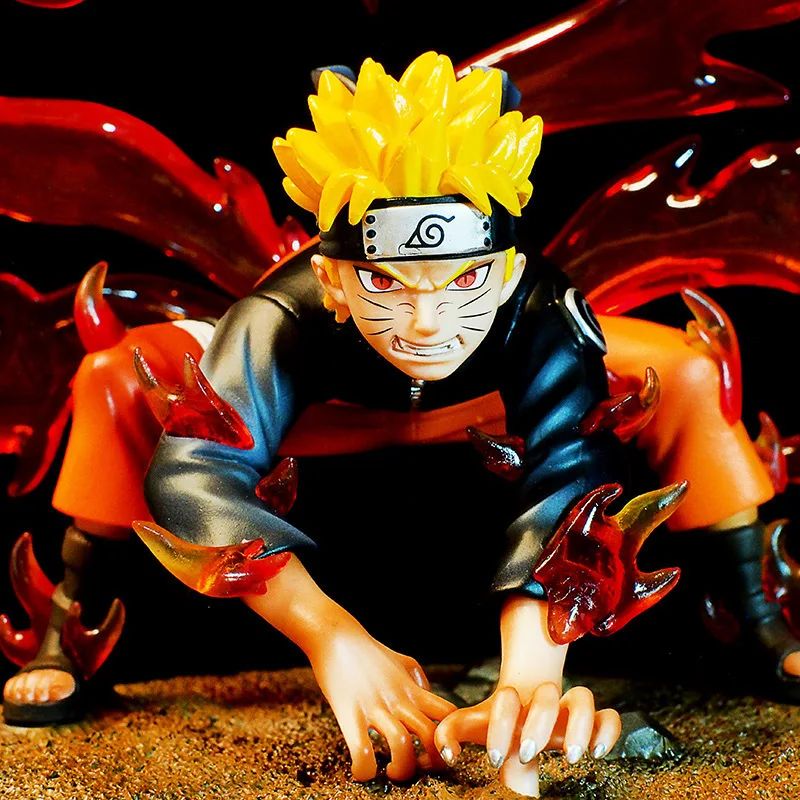 Naruto Quatro Caudas Naruto Uzumaki Modelo de Estátua Decoração de Mesa Coleção GK Modelo Feito à Mão Brinquedo de Figura de Anime Presentes Infantis