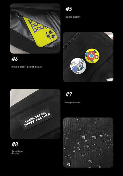 Harajuku Men Nylon Crossbody Bags for Women Messenger Bag Girls School Book Bags Youth Canvas Handbags Shoulder Bag Sac Bolsas