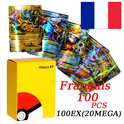 2025 Nova Versão Francesa Cartas Pokémon VMAX V EX GX MEGA Coleção Cartas Batalha Treinador Brinquedos de Natal Infantis Presente