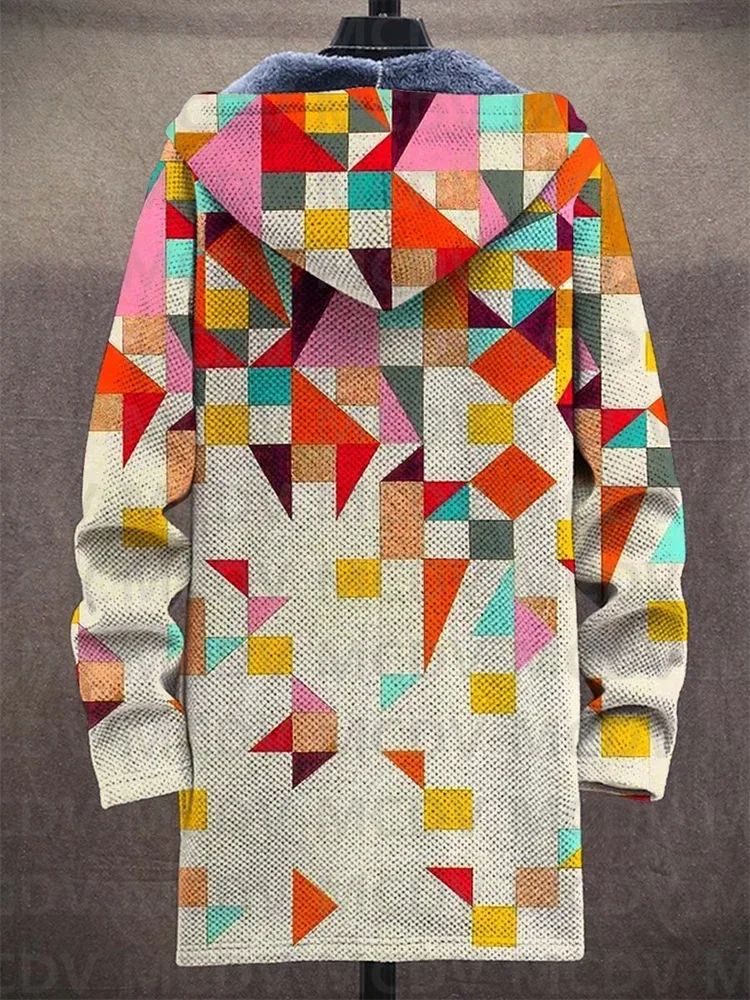 Men's Plush Thick Loose Long-Sleeved Coat Cardigan Fleece Overcoat Thick Warm Jacket