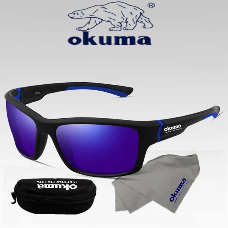 Óculos de Sol para Pesca Okuma UV400 Masculino para Dirigir Óculos de Sol Masculino Clássico para Caminhada e Pesca Óculos de Sol UV400
