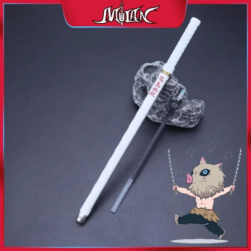 Caneta espadada de ponta de feltro de 7,5 polegadas Demon Slayer Nichirin, modelo de liga de espada, caneta katana Tanjirou, arma de anime Kimetsu No Yaiba, brinquedo Rengoku