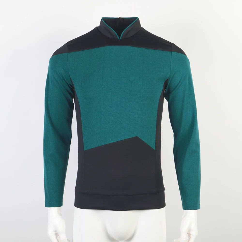 Star TNG The Next Generation Trek Red Yellow Blue Shirt Uniform Cosplay Costume For Men Coat Halloween Party Clothing