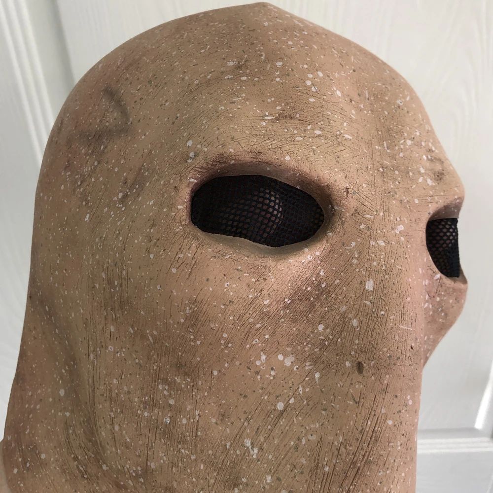 Mascaras Para Halloween Creepy Slenderman Mask Cospaly Horror Faceless Man Alien Skull Latex Helmet Carnival Dress Up Party