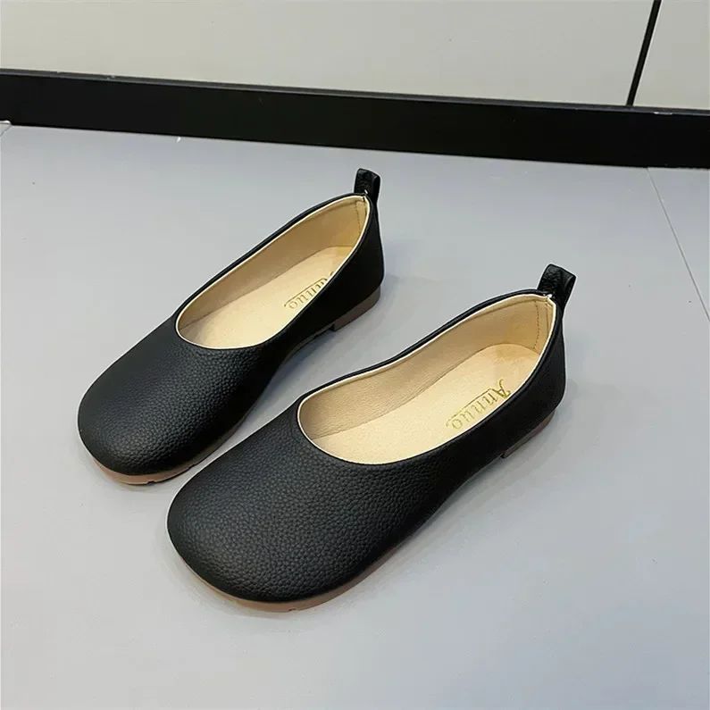 Women's Loafers Luxury Artificial Leather Casual Moccasins for Women Trends 2025 Comfortable Flats Black Outdoor Fashion Shoes