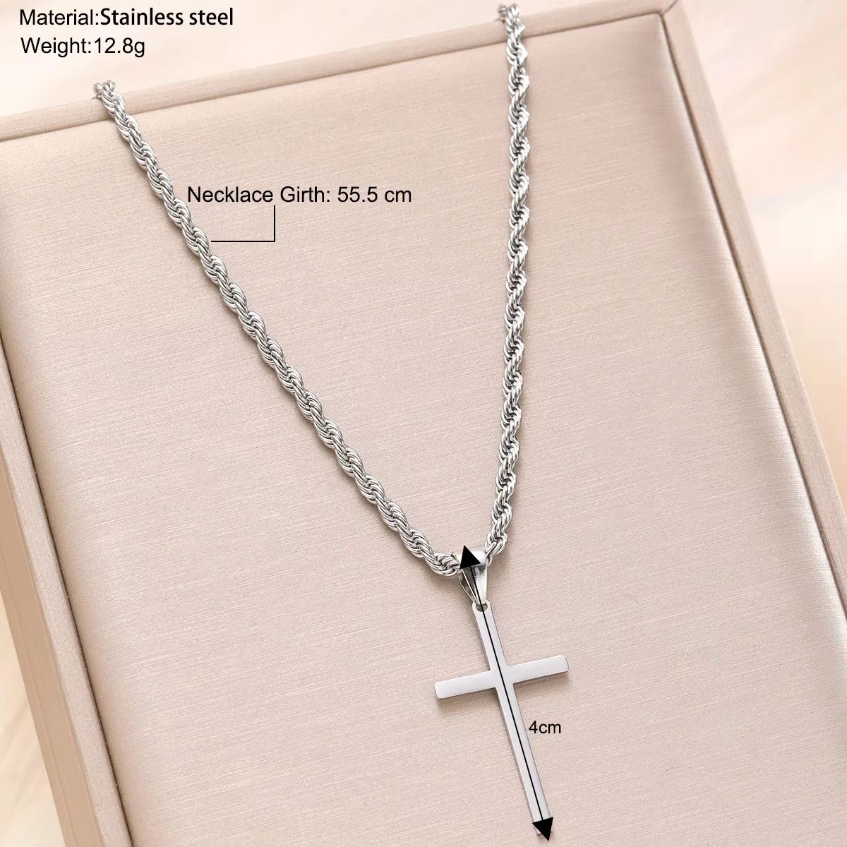 Novo colar de pingente de cruz masculino e feminino, joias de ouro minimalistas, colar masculino e feminino