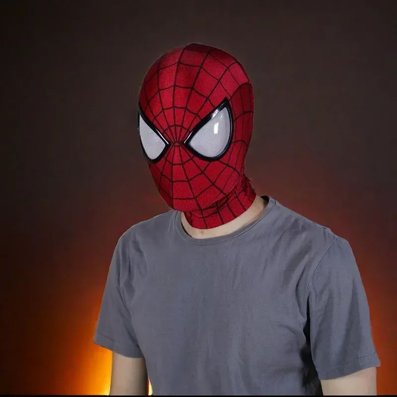 Homem-Aranha Cosplay Máscara Eletrônica de Olhos Móveis Homem-Aranha 1:1 Brinquedos com Controle Remoto para Adultos e Crianças de Presente