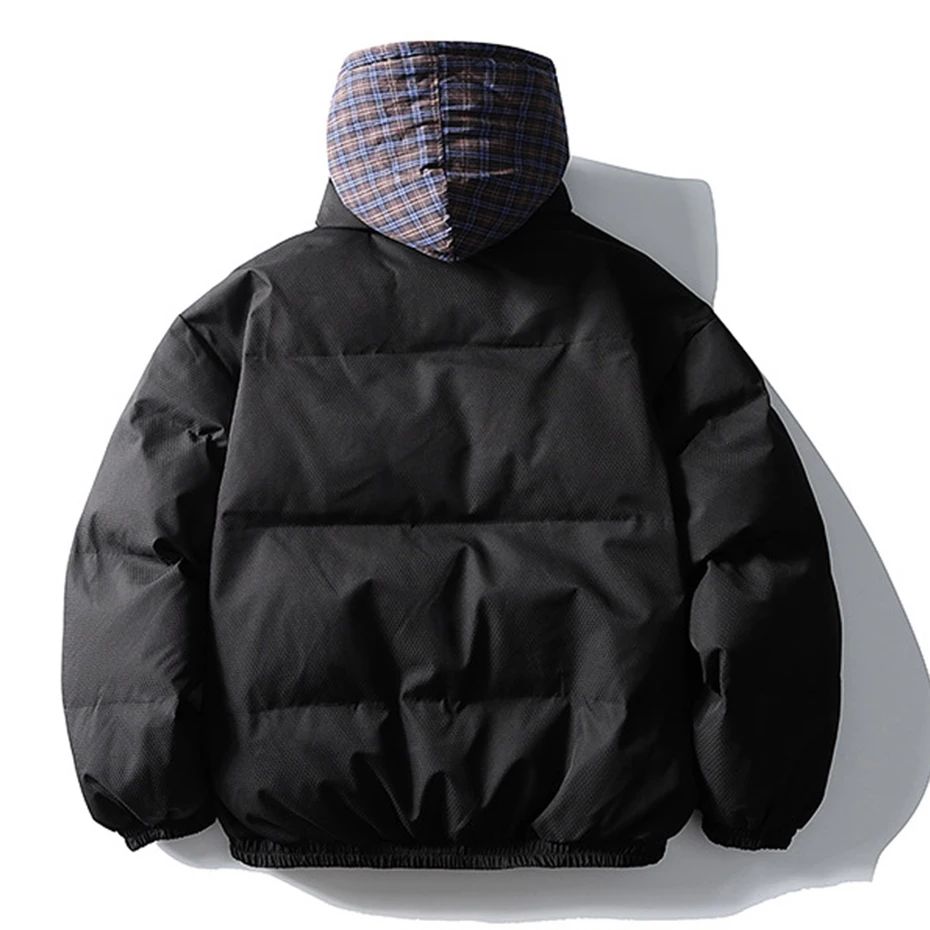 ?Mirrordust?Winter Men Jackets Thicken Warm Parkas Harajuku Oversized Bubble Coats Thicken Jackets Casual Loose Jackets Outwear