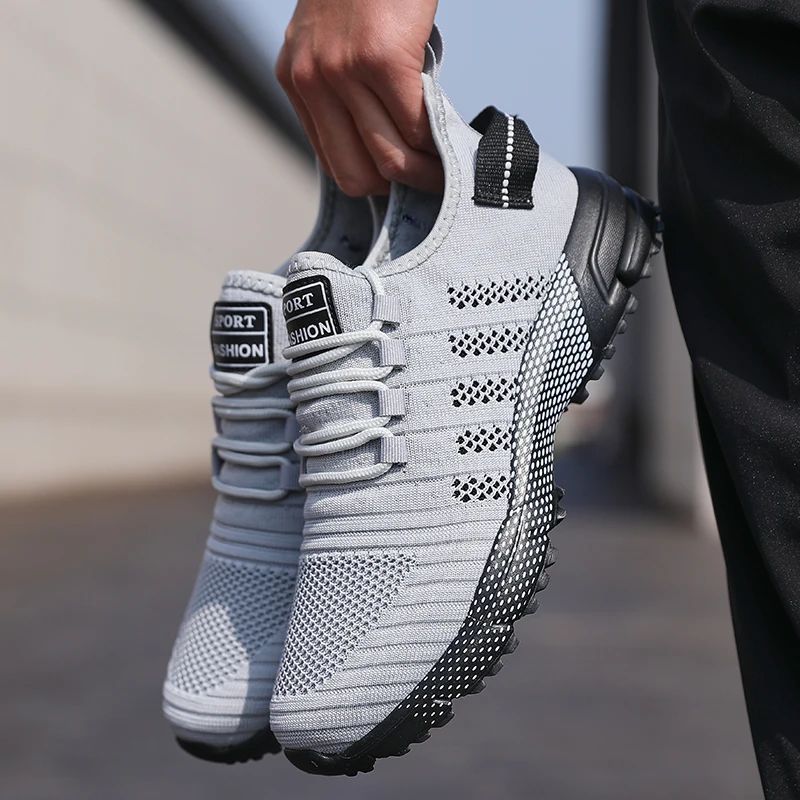 Tênis Masculino Casual Malha Leve Respirável Solado Macio Sapatos de Corrida Slip-on Masculino Sapatilhas Mocassins Calçados Esportivos Zapatos Hombre