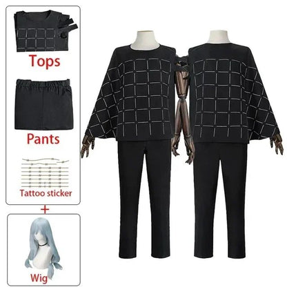 Jujutsu Kaisen Mahito Cosplay Kostuums Anime Pruik Top Broek Pak Halloween Kostuum Voor Mannen Carnaval Feest Rekwisieten