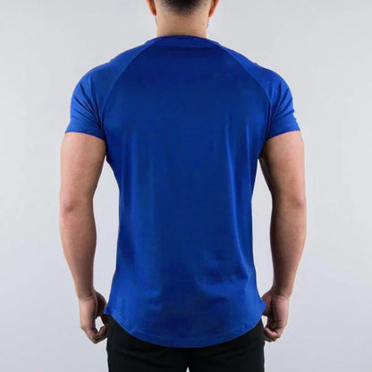 Plain Summer Cotton Breathable Short Sleeve Shirts Gym Sport Workout Muscle Running T-shirts Mens Bodybuilding Fitness Clothing