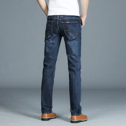 Mens High Quality Jeans Fashion Straight Denim Pants Men Classic Casual Jeans Male Plus Size Denim Trousers Ripped Jeans 28-40