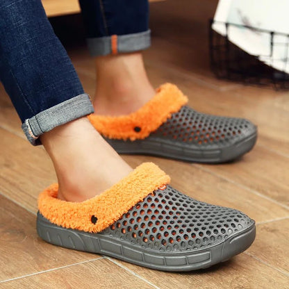 Winter Slippers Men Women Indoor Warm Shoes Non Slip Cotton Pantoffels Casual Clogs Slip on House Floor Slippers for Men