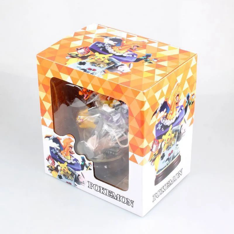 Boneco Grande Pokémon de 20cm Pikachu Charizard Mewtwo, Modelo Colecionável Anime para Decoração de Casa, Exposição, Presente