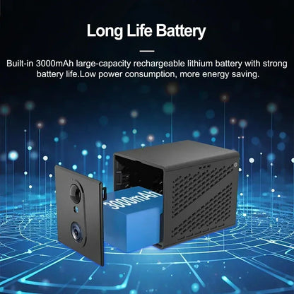 5MP 4G SIM Card Mini Camera Human Detection WiFi Camera Built-In 3000mAh Battery Security Surveillance Camcorder Video Recorder
