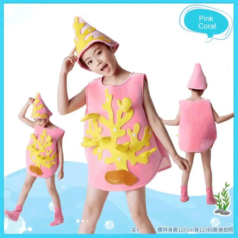 Sea Turtle Cosplay Costume Children‘s Marine animals Performance Clothing Set Hat Clothes Shoe Kids Anime Octopus Shark Dolphin