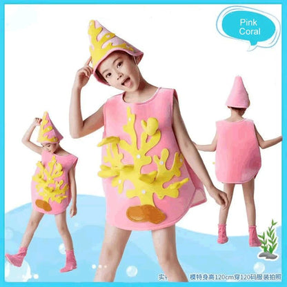 Sea Turtle Cosplay Costume Children‘s Marine animals Performance Clothing Set Hat Clothes Shoe Kids Anime Octopus Shark Dolphin