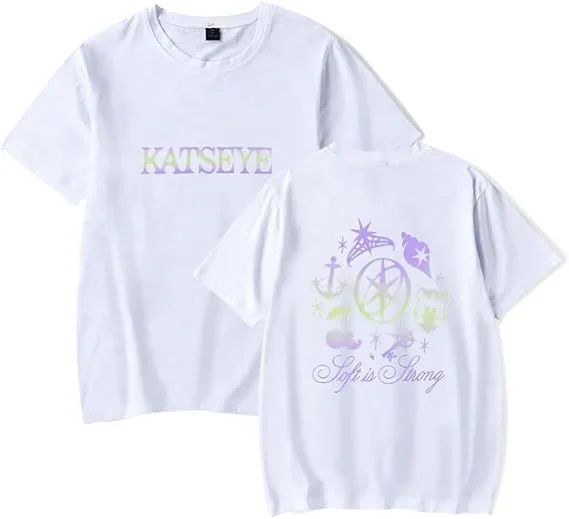 Katseye Merch Sad T-shirt Neutral Fashion Pop Music Short Sleeve Shirt Sportswear Street Shirt Cool Summer Fashion T-shirt