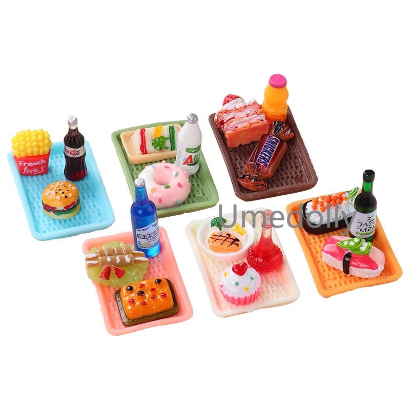 Miniatura Fofa 1:6 Supermercado de Casa de Bonecas Comida Lanches Mini Bolo Vinho Bebida para Acessórios de Cozinha de Boneca Blyth BJD