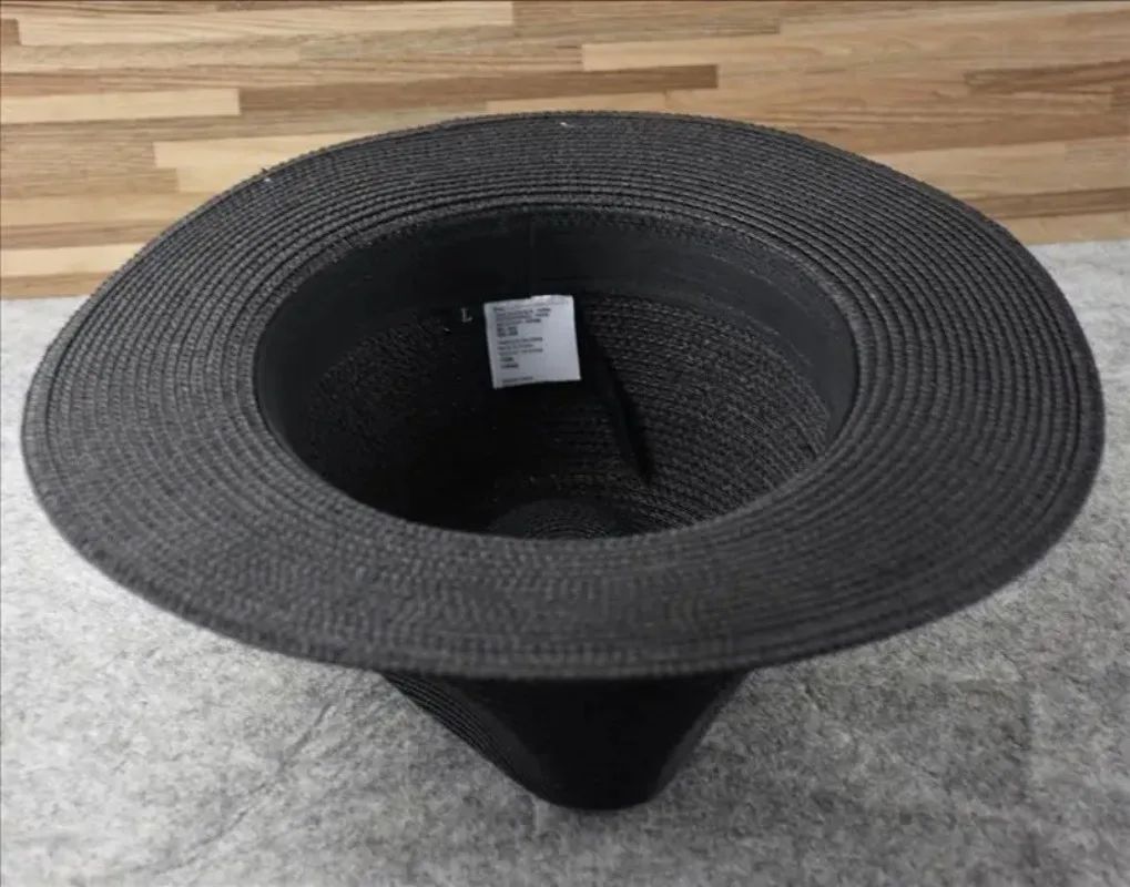 Chapéus de Sol Grandes Oversize para Homens Mulheres Praia Panamá Aba Larga Chapéu de Palha Senhora Chapéus de Sol de Verão Plus Size Chapéu Fedora 55-57cm 58-60cm