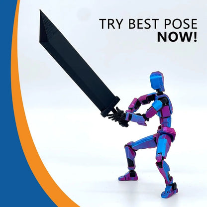 3D Printed Movable Shapeshift Robot Action Figuras 3rd Generation Lucky 13 Figure Toys Dummy DIY Mannequin Decompression Toys