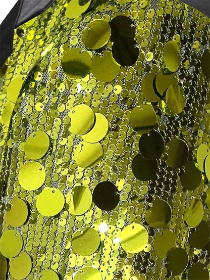 New Men Luxury Sequin Suit Jacket Silver / Gold Fashion Singer Bar KTV Dance Party Stage Performance Dress Blazers Coats