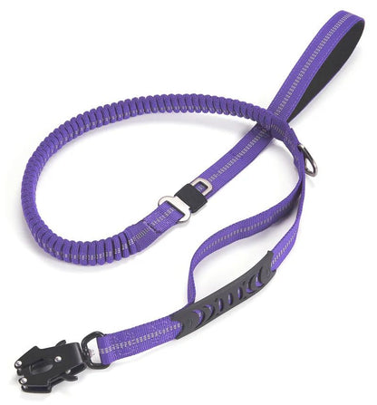 Coleiras para Cães Refletivas com Amortecedor e Cinto de Segurança para Carro para Cães Grandes Coleira de Cachorro Tática Resistente sem Puxar com Elástico