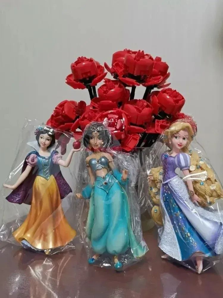 2025 20cm Disney Personagem Frozen Elsa Anna Branca de Neve Rapunzel Boneco de Resina Anime Decoração Modelo Coleção Menina Brinquedos Presente Infantil